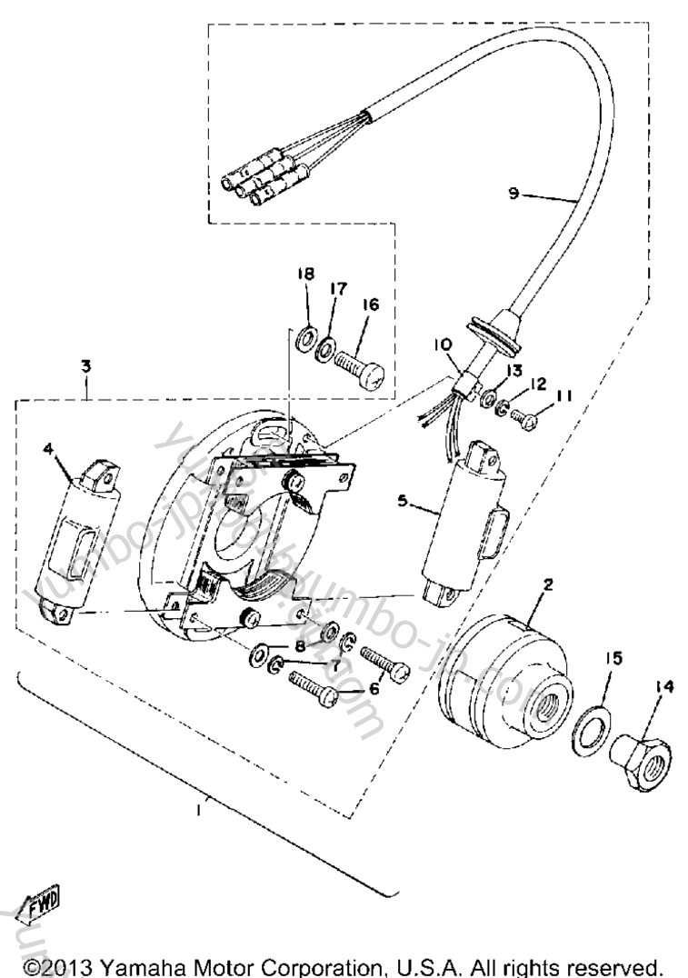 C - D - I - Magneto для мотоциклов YAMAHA YZ175C 1976 г.