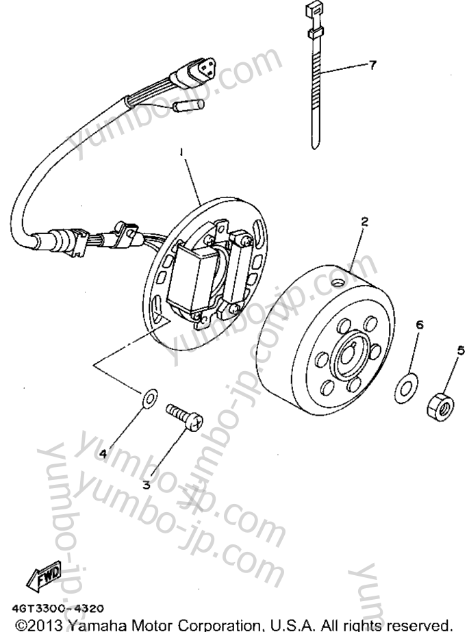 GENERATOR для мотоциклов YAMAHA YZ80F1 1994 г.