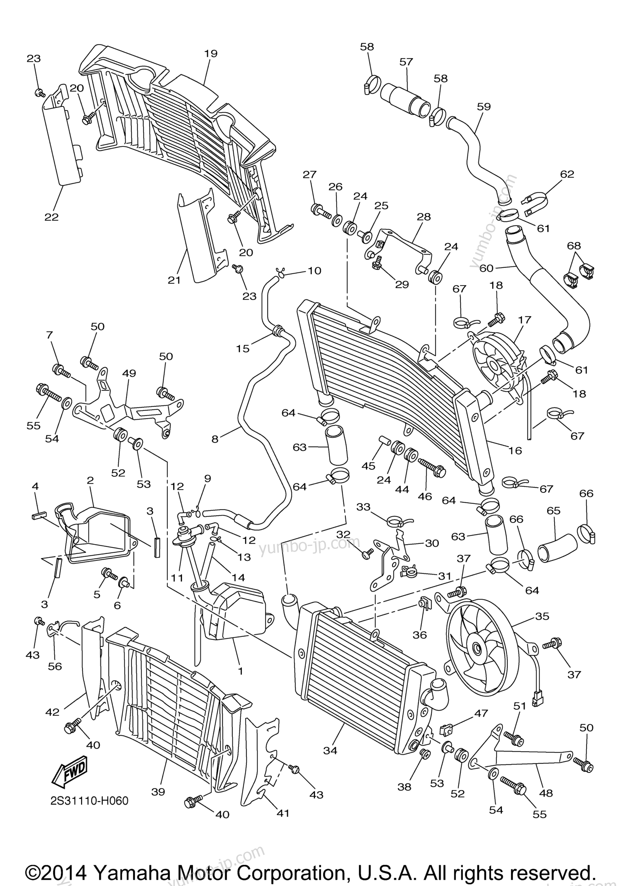 RADIATOR HOSE for motorcycles YAMAHA V MAX (VMX17YCB) CA 2009 year