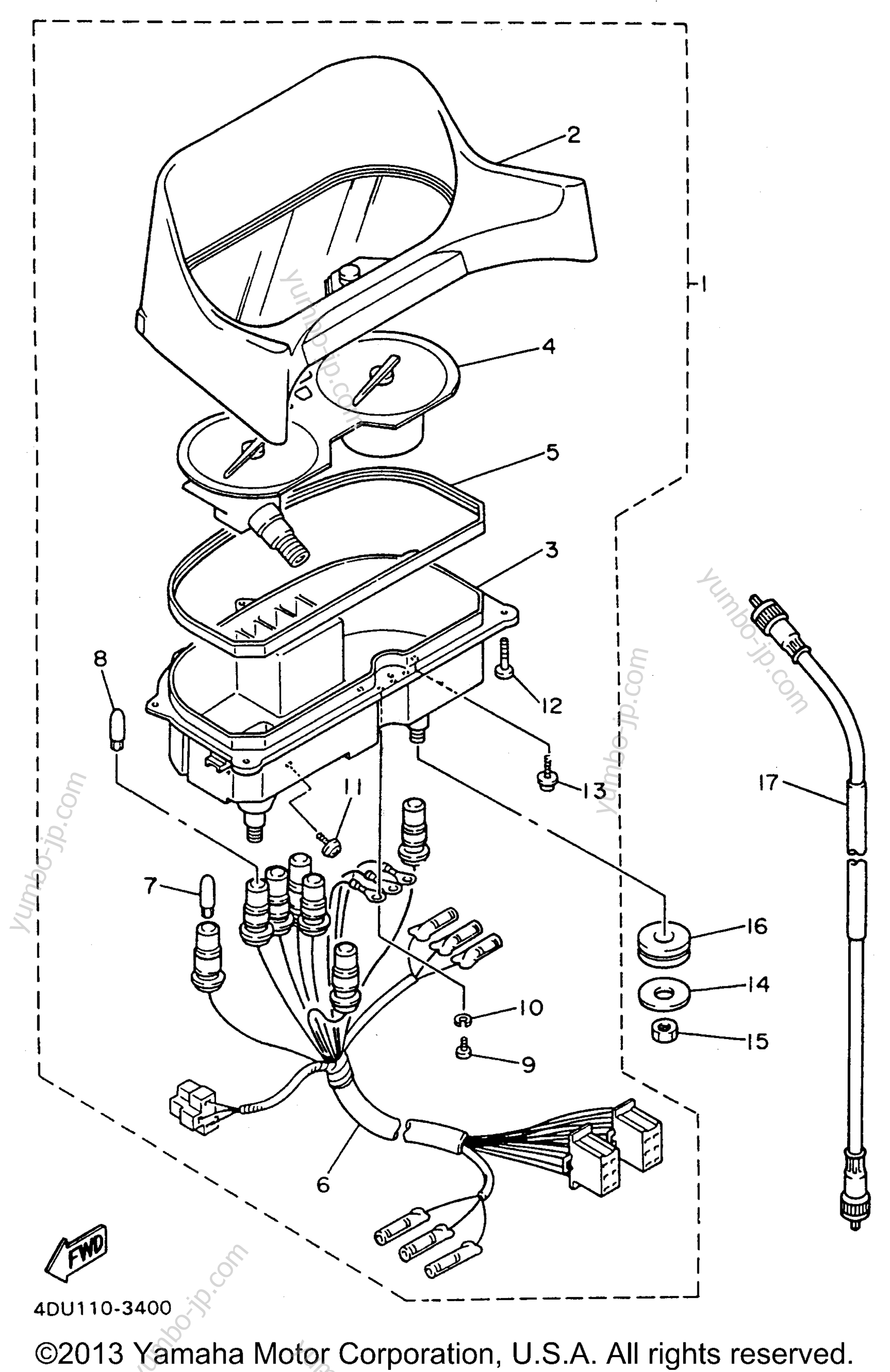 Измерительные приборы для мотоциклов YAMAHA SECA II (XJ600SH) 1996 г.