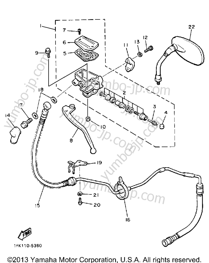 Front Master Cylinder 2 for motorcycles YAMAHA V-MAX 1200 (VMX12AC) CA 1990 year