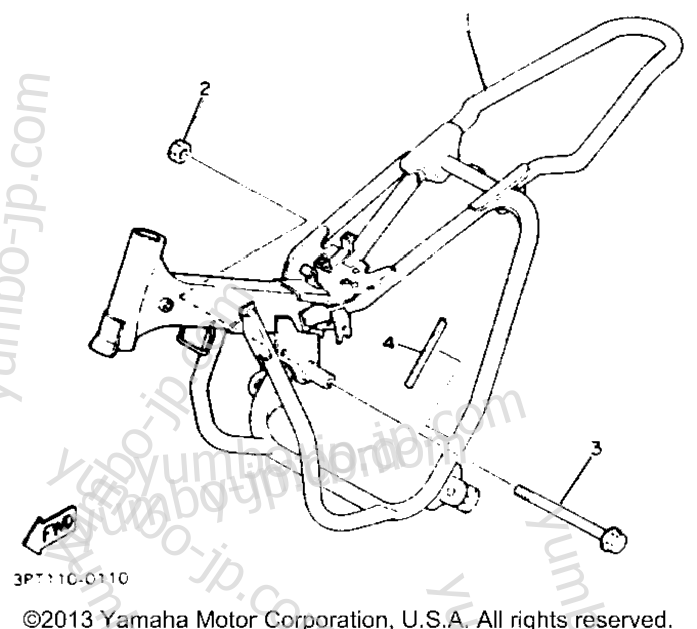 FRAME for motorcycles YAMAHA Y-ZINGER (PW50E) 1993 year