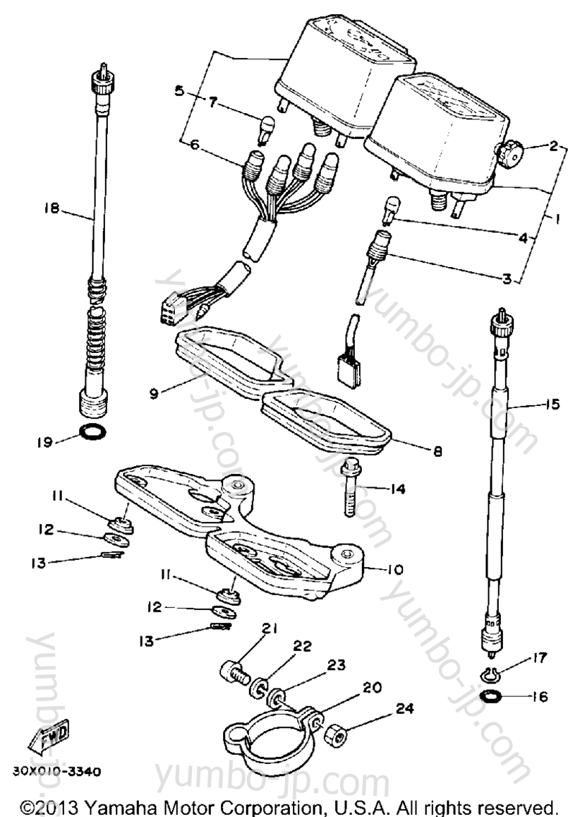 METER for motorcycles YAMAHA XT250L 1984 year