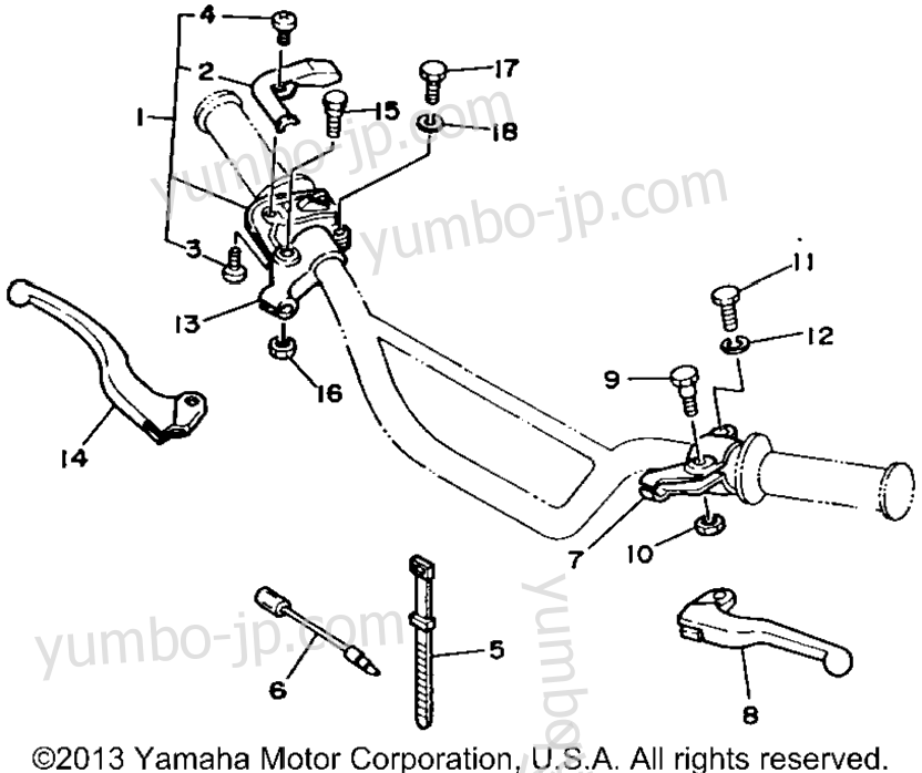 Handle Switch - Lever for motorcycles YAMAHA RT100F 1994 year