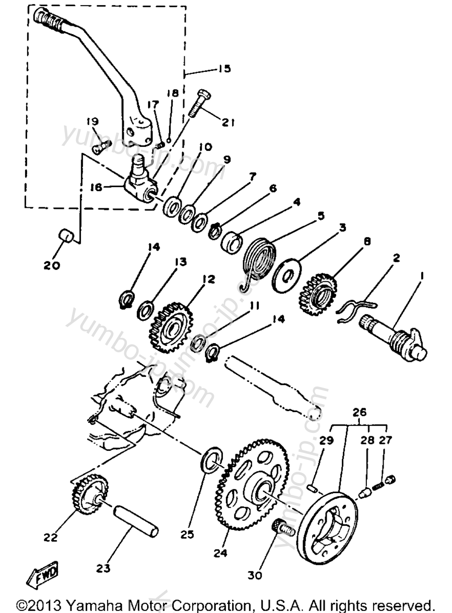 STARTER для мотоциклов YAMAHA TRAILWAY (TW200U) 1988 г.