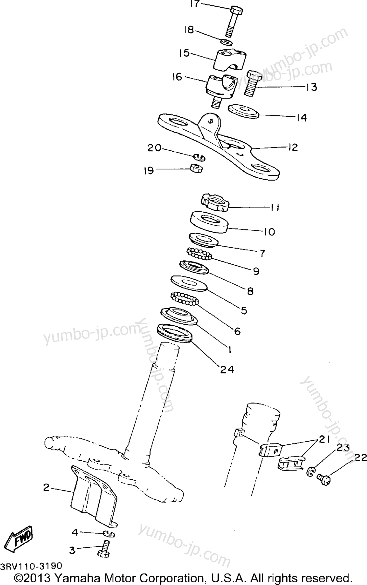 Steering для мотоциклов YAMAHA Y-ZINGER (PW80G) 1995 г.