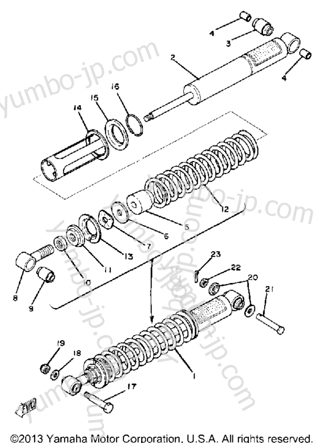 Rear Suspension for motorcycles YAMAHA XT250H 1981 year