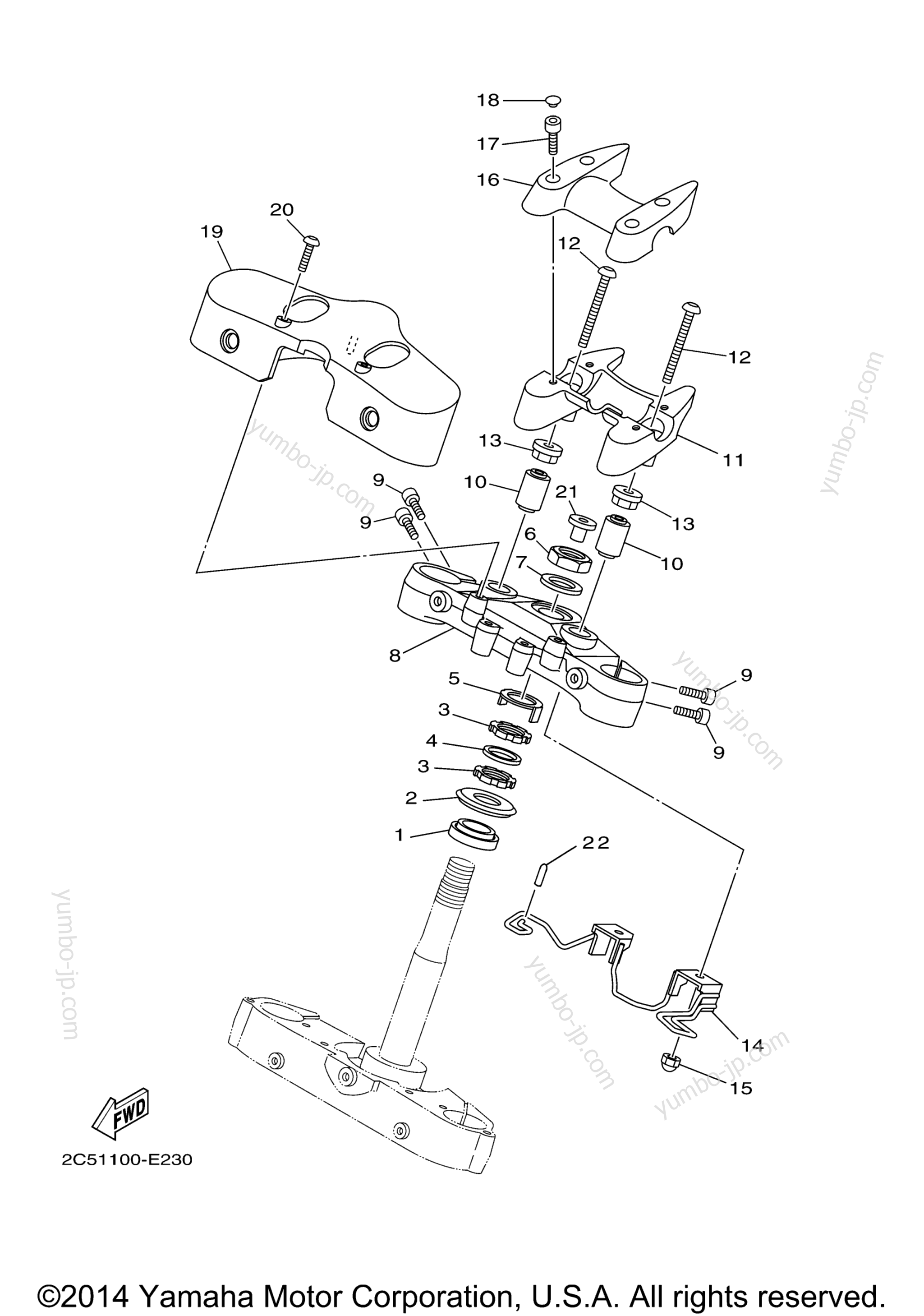 Steering для мотоциклов YAMAHA STRATOLINER DELUXE (XV19CTFAB) 2011 г.