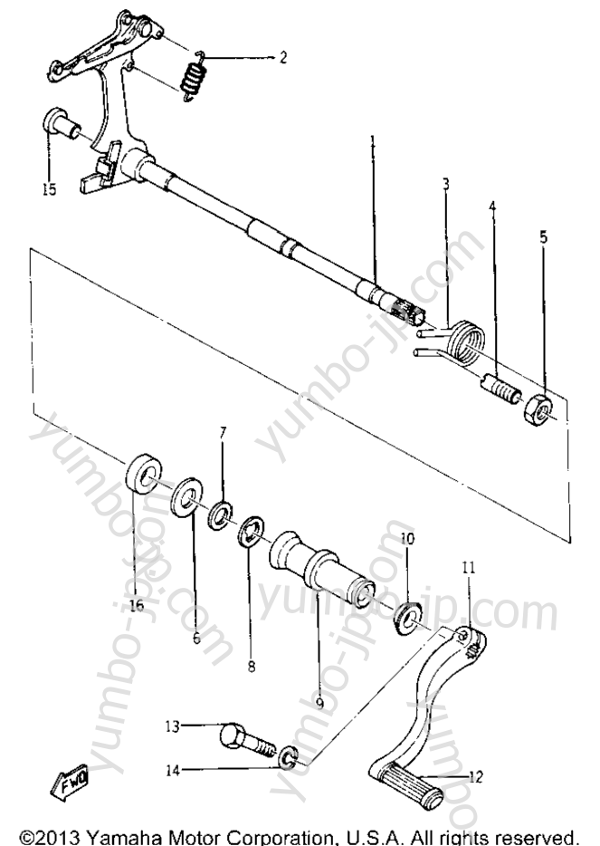 Shifter 2 для мотоциклов YAMAHA YR1 1967 г.