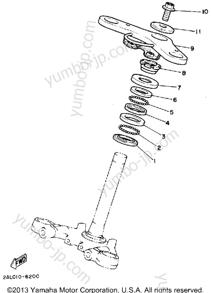 Steering для мотоциклов YAMAHA YSR50D 1992 г.