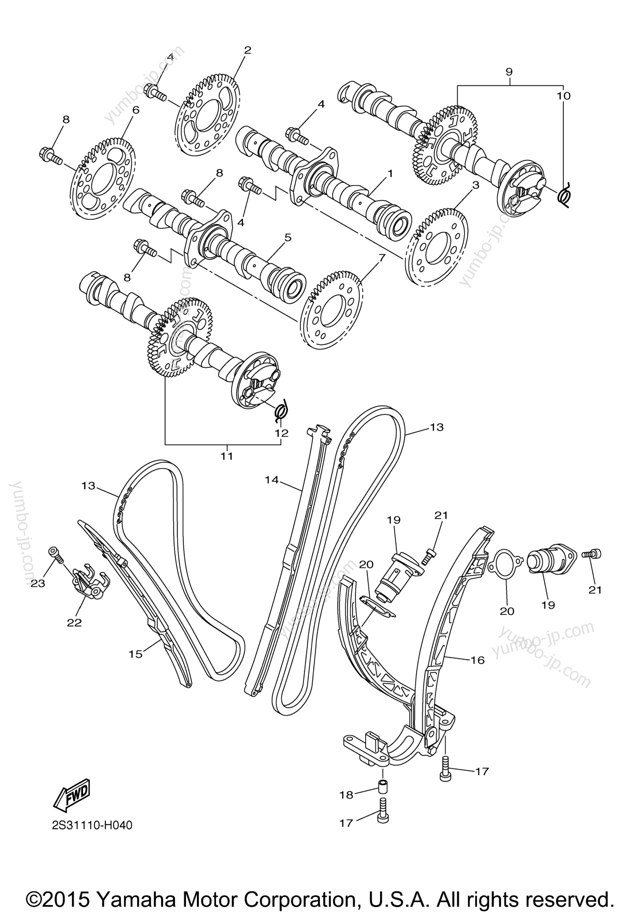 Camshaft Chain for motorcycles YAMAHA VMAX (VMX17GL) 2016 year