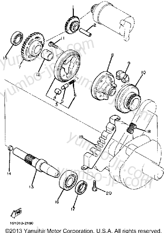 STARTER CLUTCH для мотоциклов YAMAHA XS400K 1983 г.