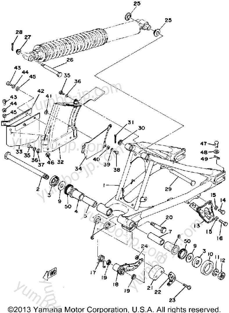 Rear Arm-Chain Case для мотоциклов YAMAHA IT175F 1979 г.