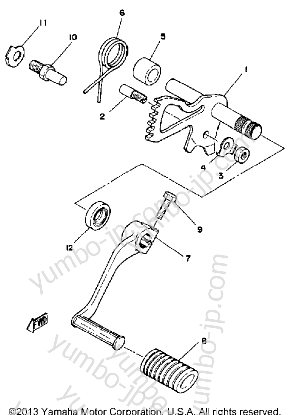 Shift Shaft Pedal для мотоциклов YAMAHA XS1100SG 1980 г.