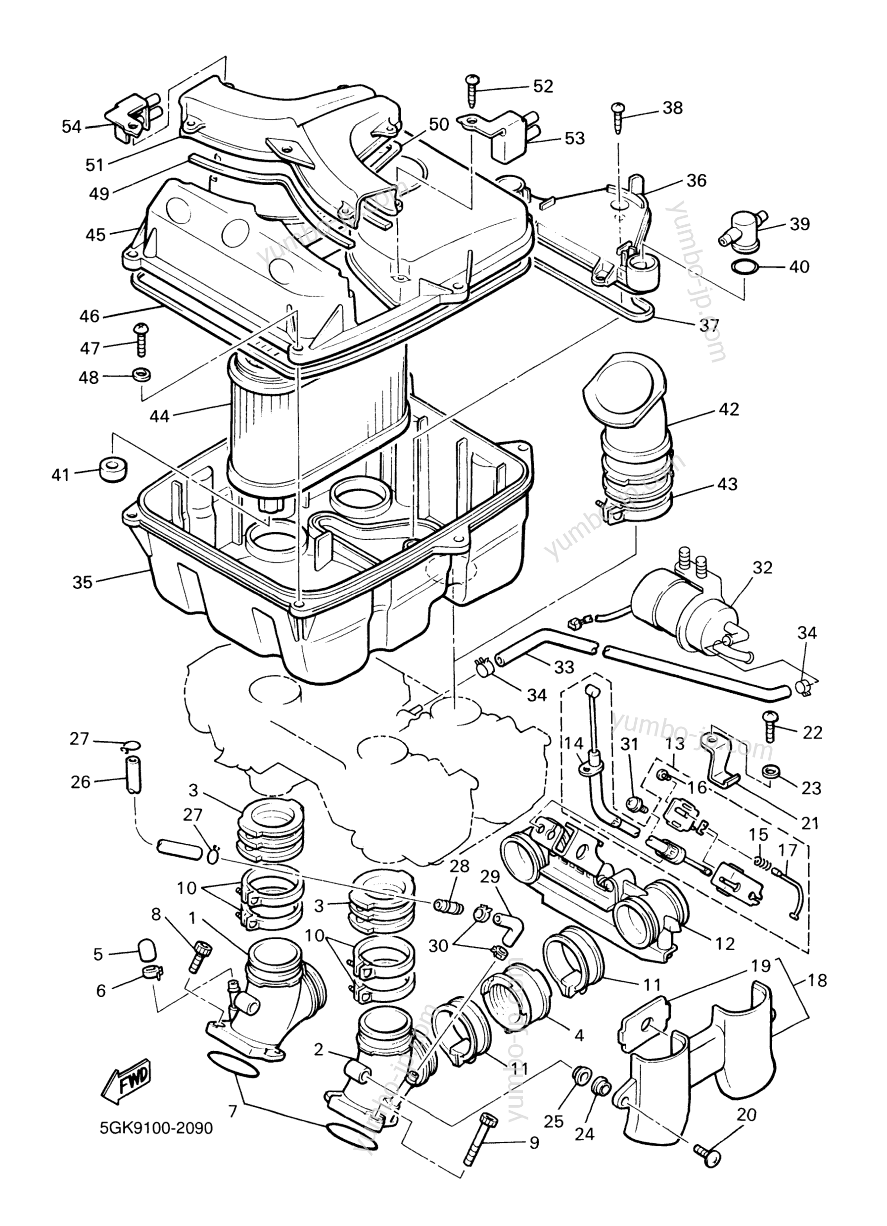 Intake for motorcycles YAMAHA V-MAX (VMX1200S) 2004 year