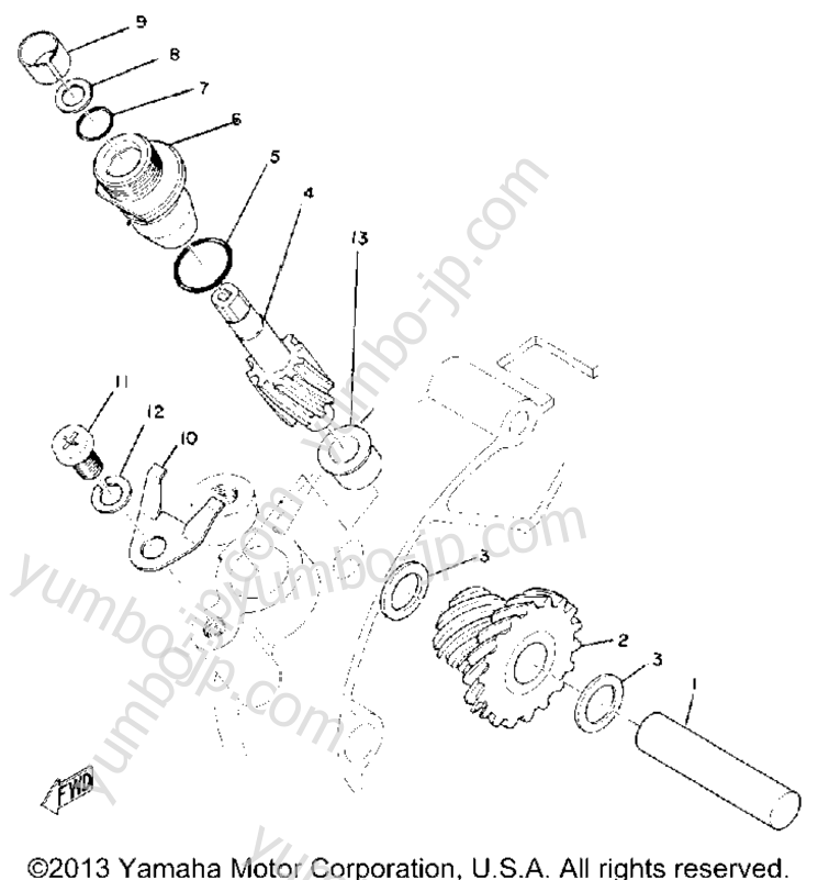 Tachometer Gear for motorcycles YAMAHA CS5 1972 year