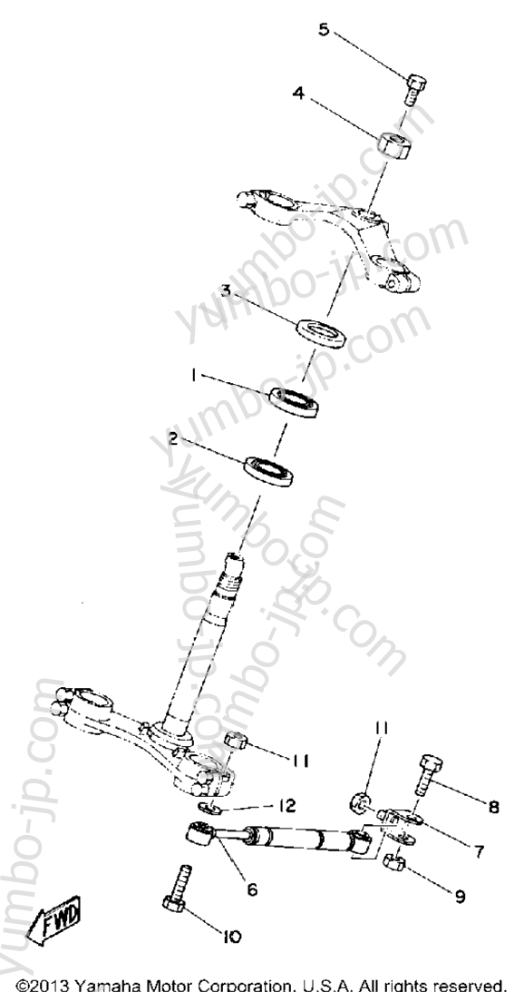 Steering for motorcycles YAMAHA TZ250G 1980 year