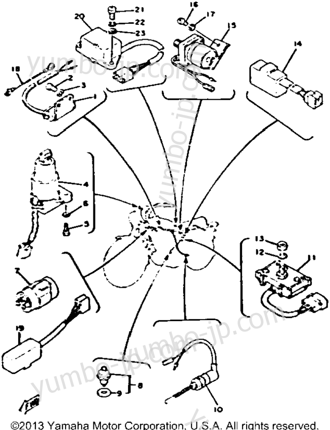 Electrical 2 для мотоциклов YAMAHA XS650_2F 1979 г.