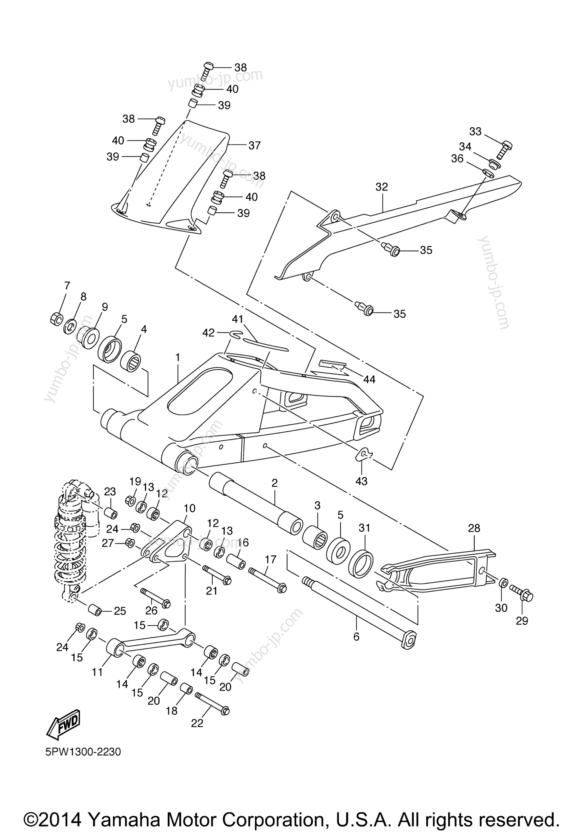 REAR ARM for motorcycles YAMAHA YZF-R1 (YZFR1P) 2002 year