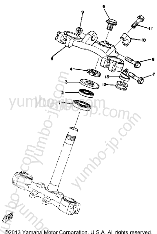 Steering Yz250d - E for motorcycles YAMAHA YZ250E 1978 year