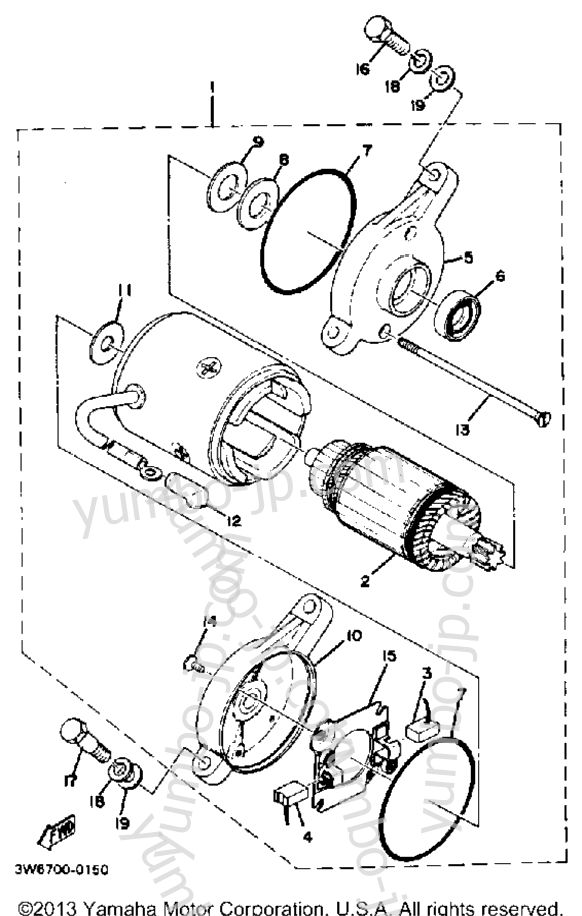 STARTING MOTOR для мотоциклов YAMAHA XS650SJ 1982 г.