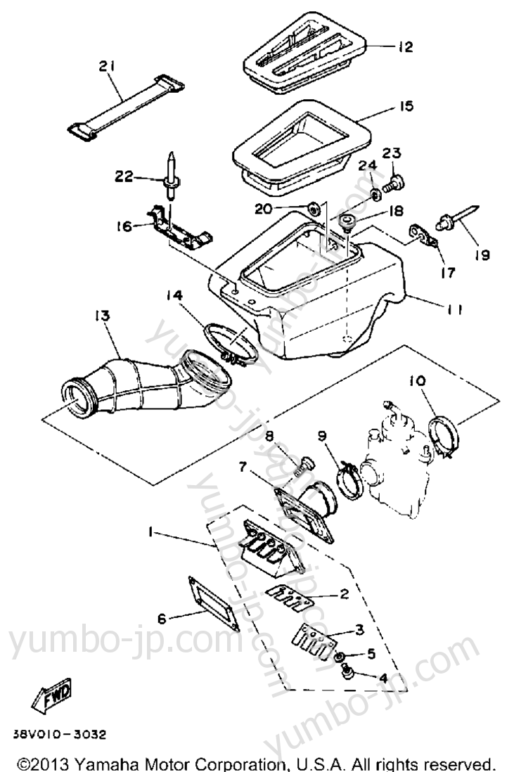 AIR CLEANER для мотоциклов YAMAHA TRIALS (TY350S) 1986 г.