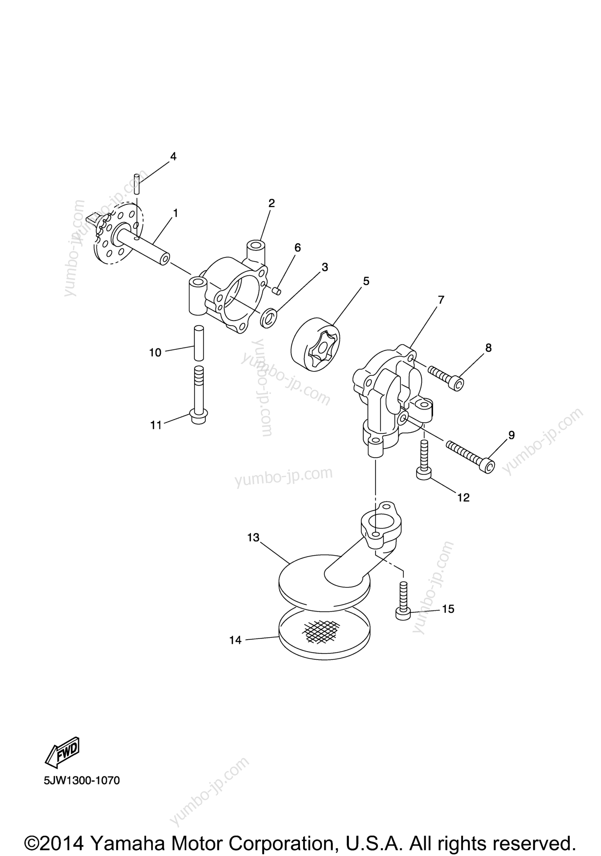 OIL PUMP for motorcycles YAMAHA FJR1300E (FJR13ESECR) CA 2014 year