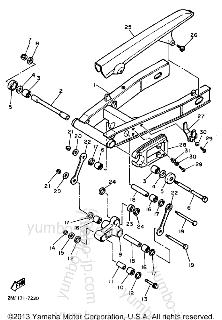 Swing Arm for motorcycles YAMAHA FZ700TC CA 1987 year