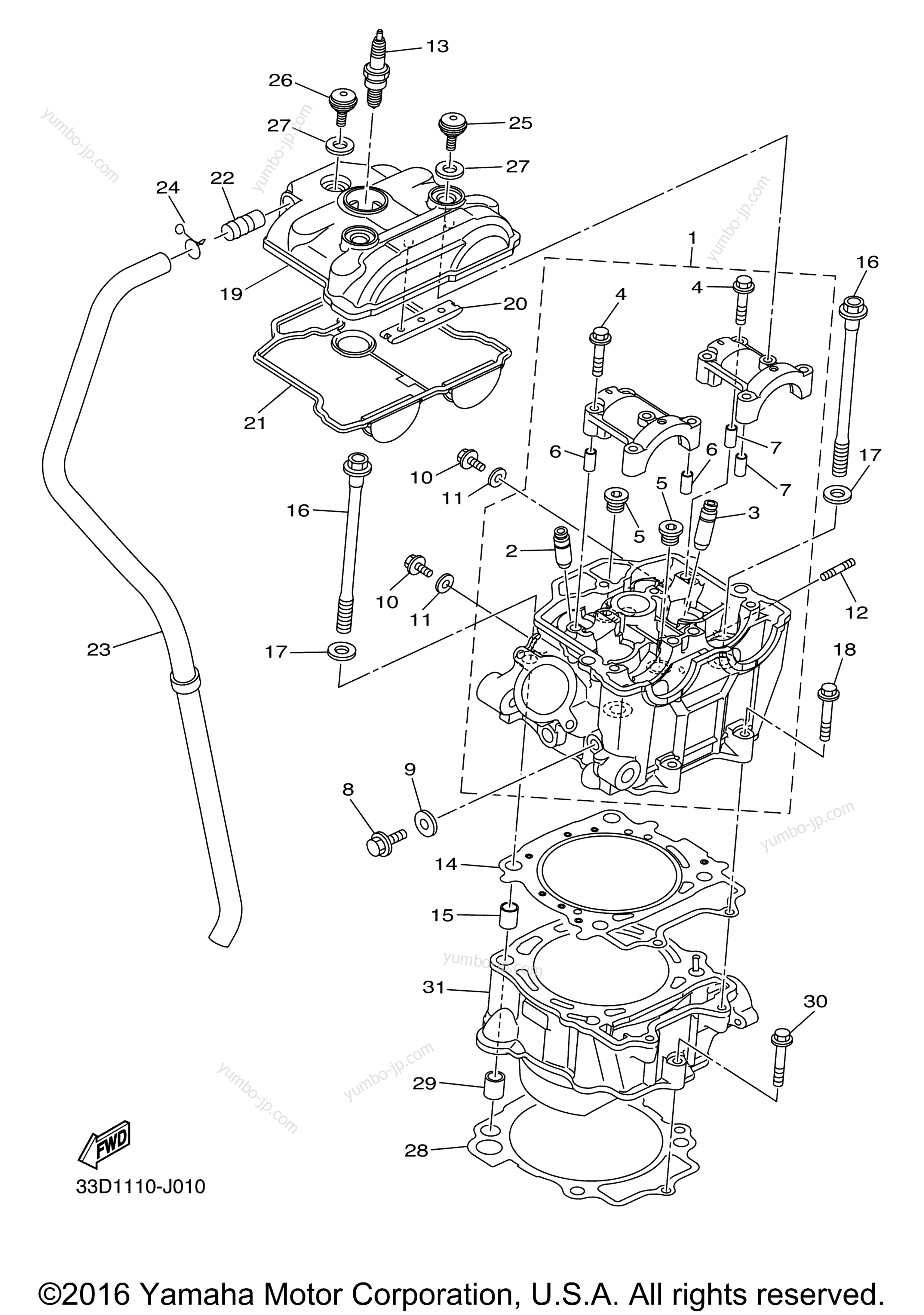 CYLINDER for motorcycles YAMAHA YZ450F (YZ450FDL) 2013 year