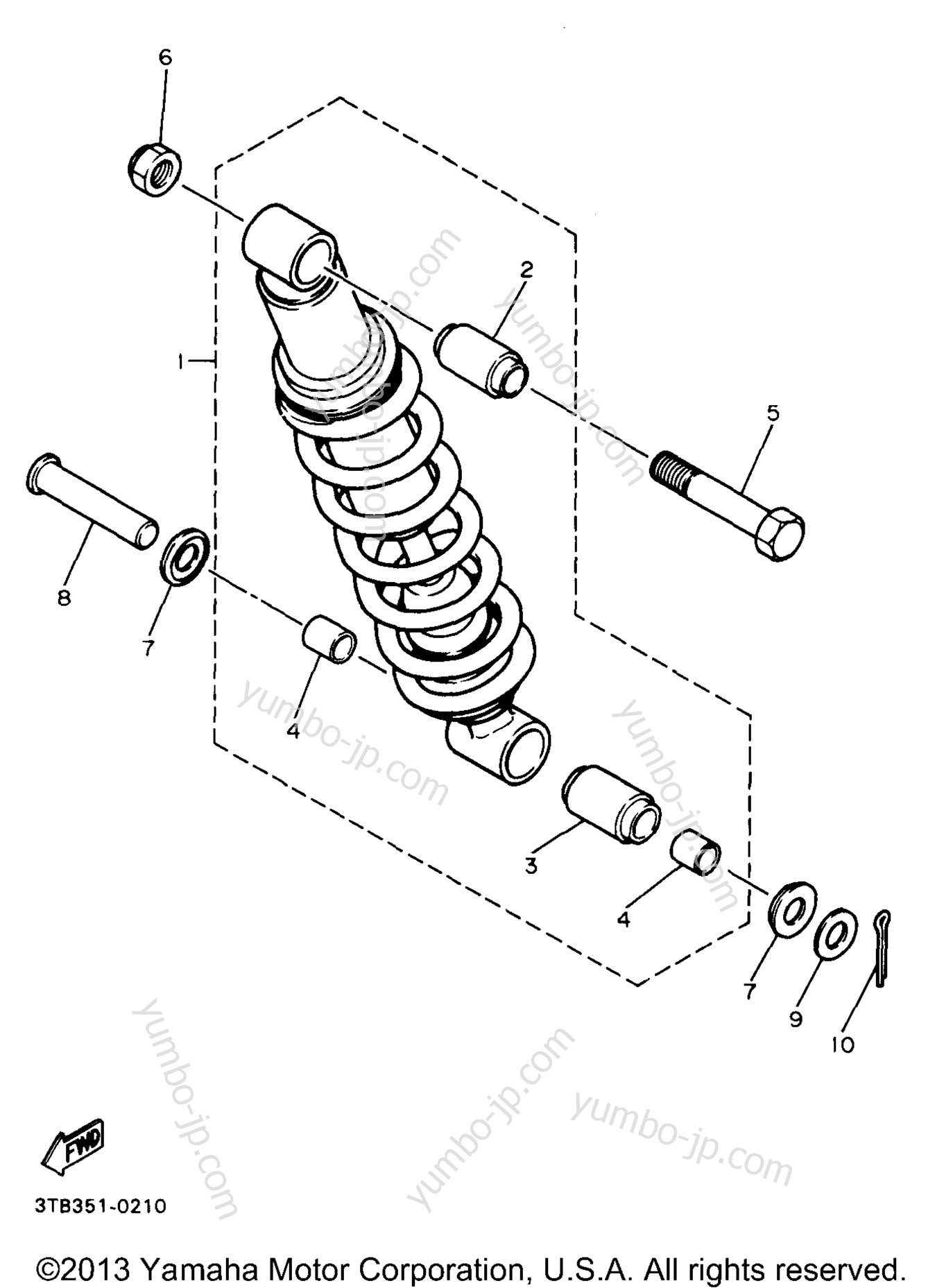 Rear Suspension for motorcycles YAMAHA XT600EEC CA 1993 year