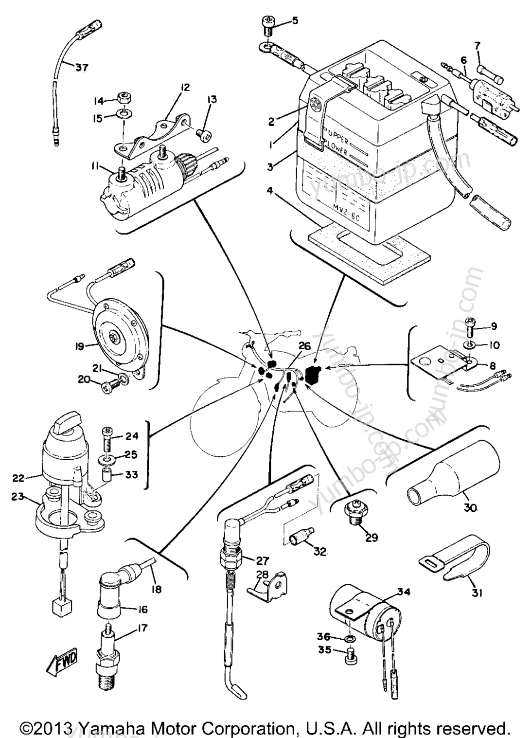 Electrical (At1mx & Ct1c) для мотоциклов YAMAHA AT1C 1971 г.