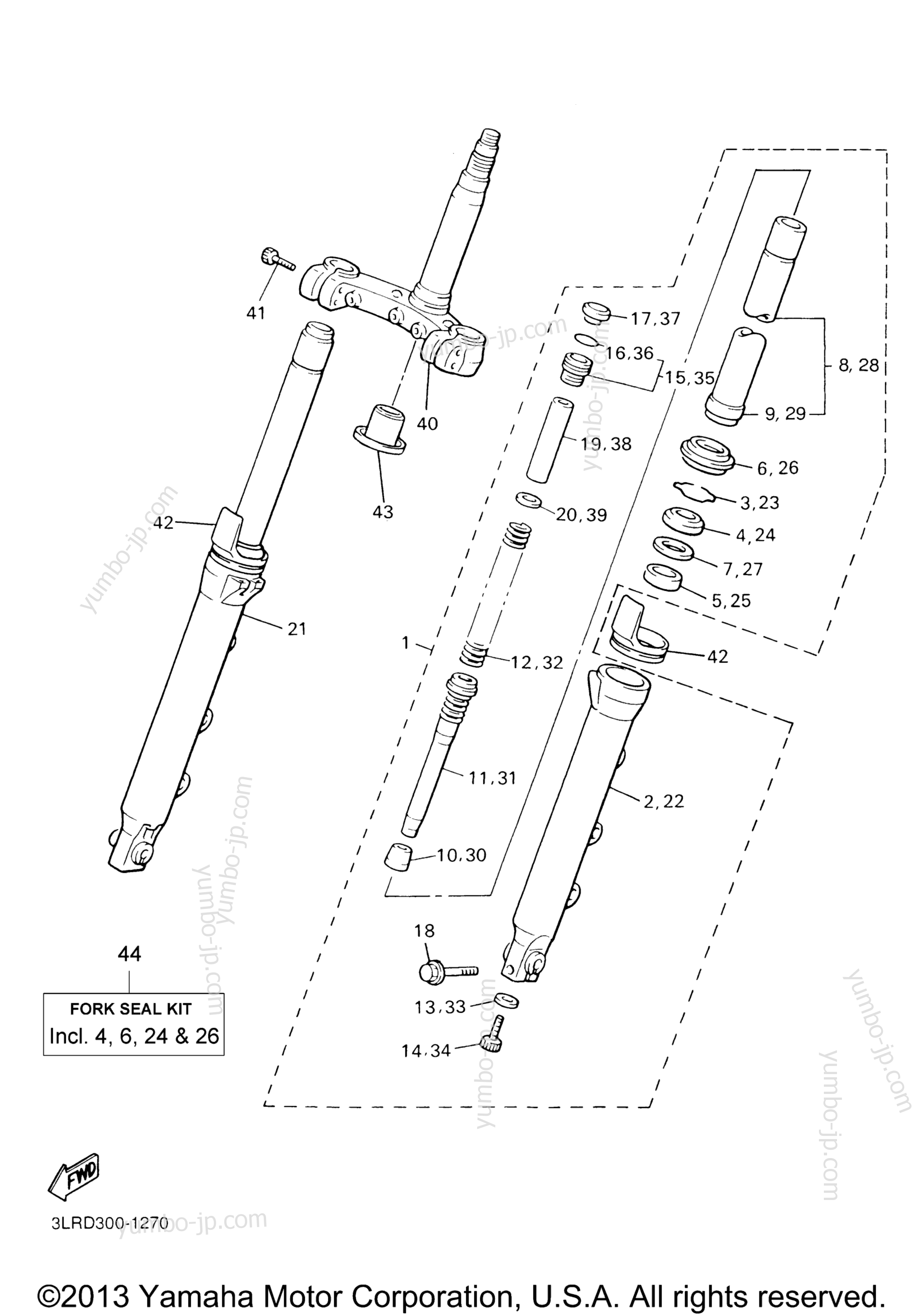 FRONT FORK for motorcycles YAMAHA V-MAX (VMX12SC1) CA 2004 year