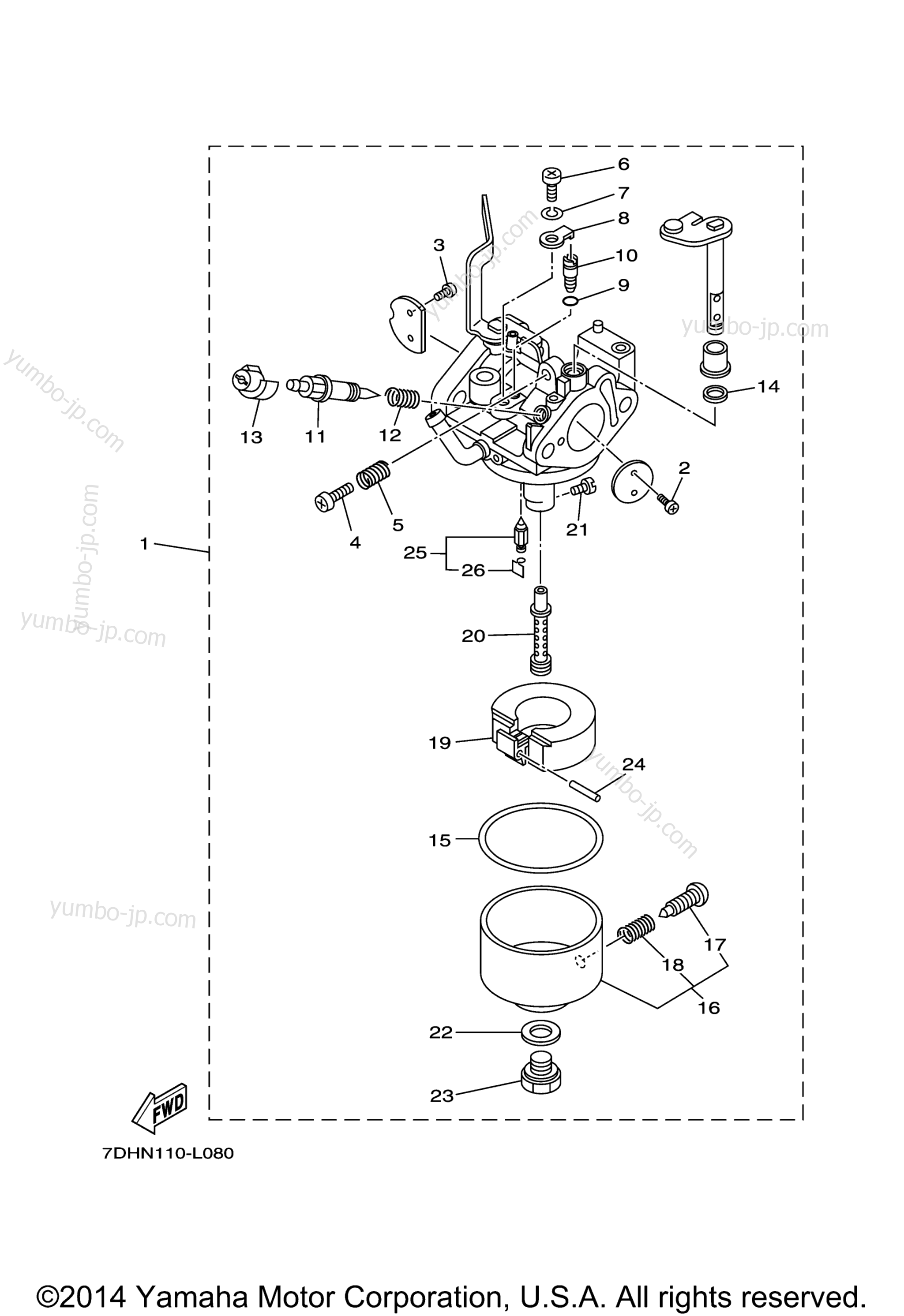 CARBURETOR for multi purpose engines YAMAHA MZ200KHID6 2011 year