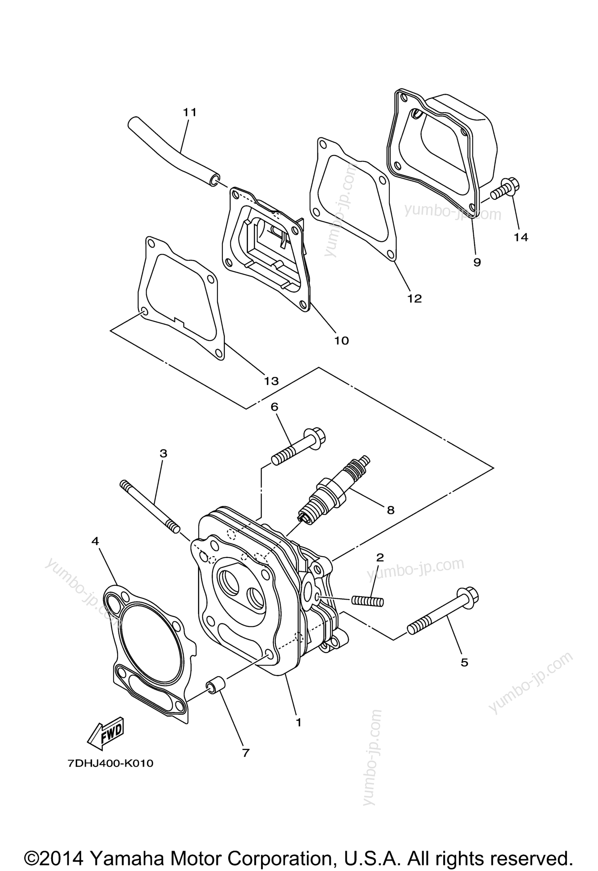 CYLINDER for multi purpose engines YAMAHA MZ200AA2A6 2011 year