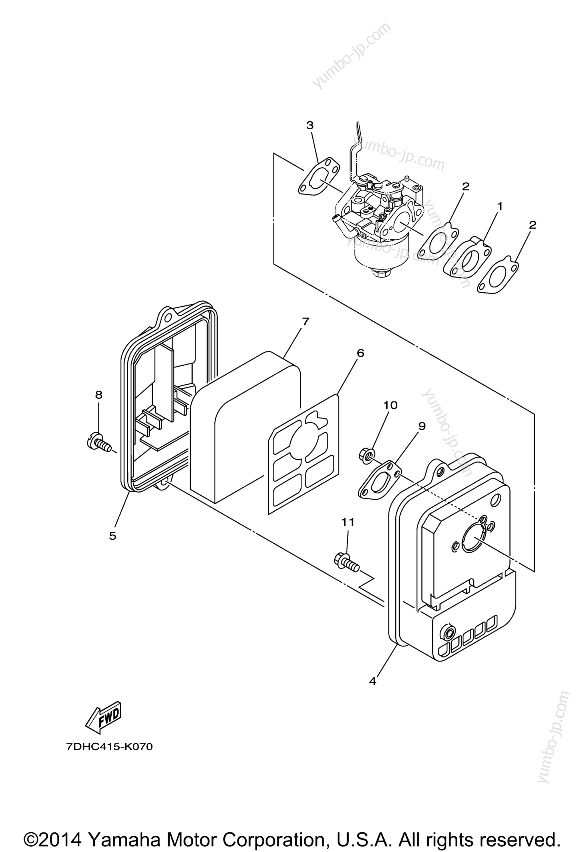 Intake для двигателей YAMAHA MZ200KHID6 2011 г.