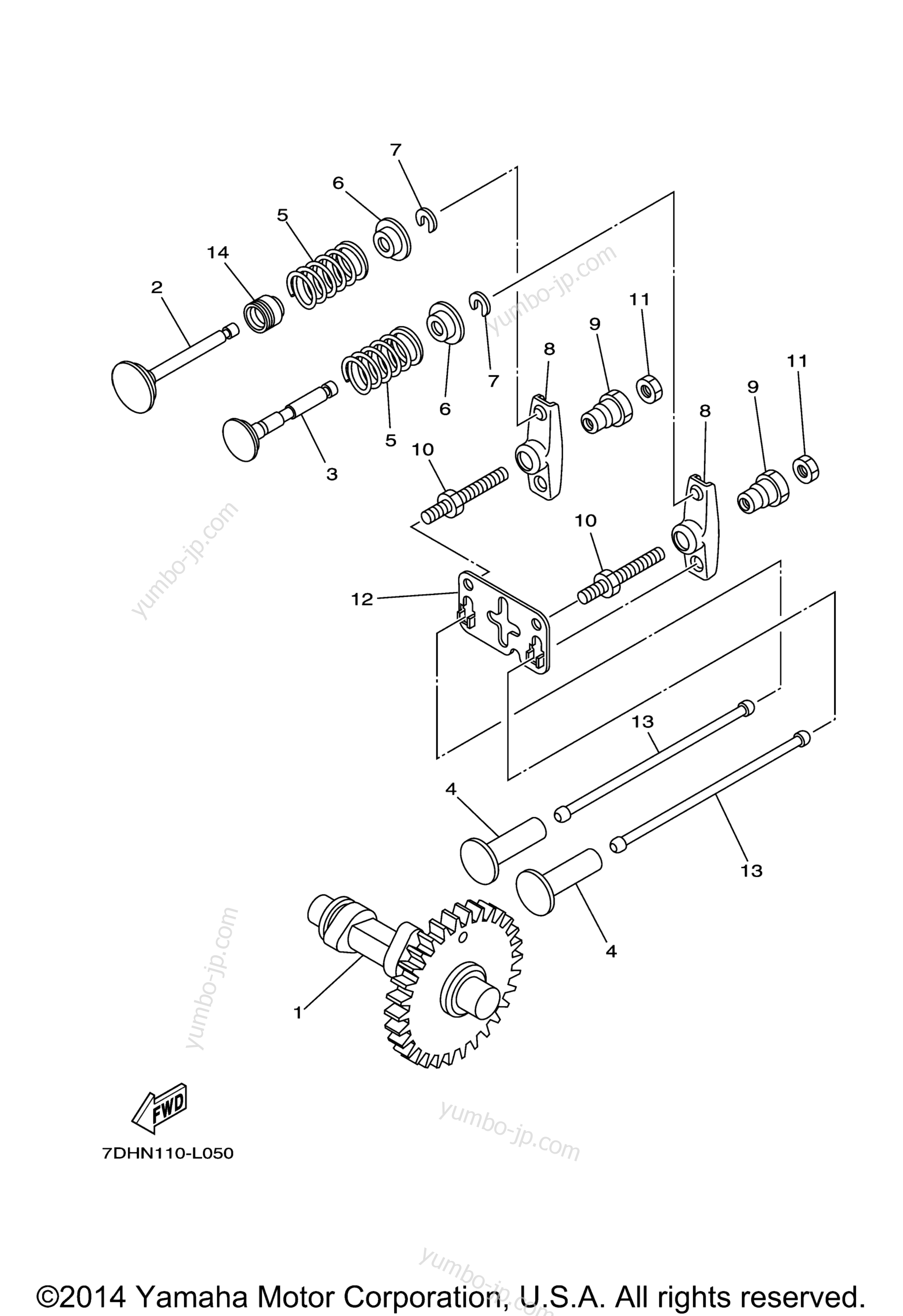 CAMSHAFT VALVE for multi purpose engines YAMAHA MZ200KHID6 2011 year