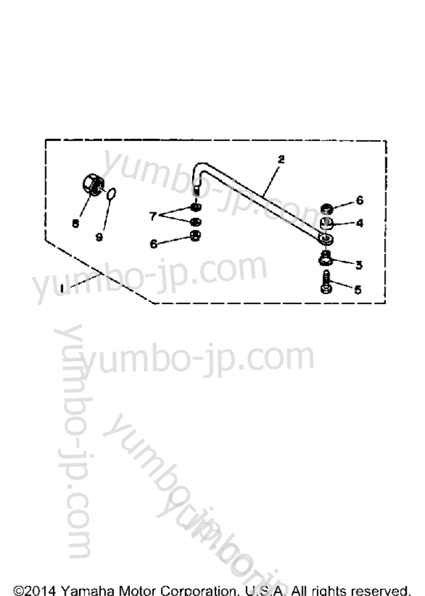 Steering Guide Attachment для лодочных моторов YAMAHA V6EXCELXF 1989 г.