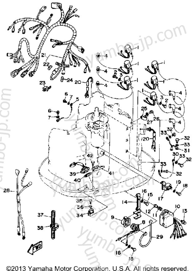 Electric Parts 2 для лодочных моторов YAMAHA 225ETLD 1990 г.