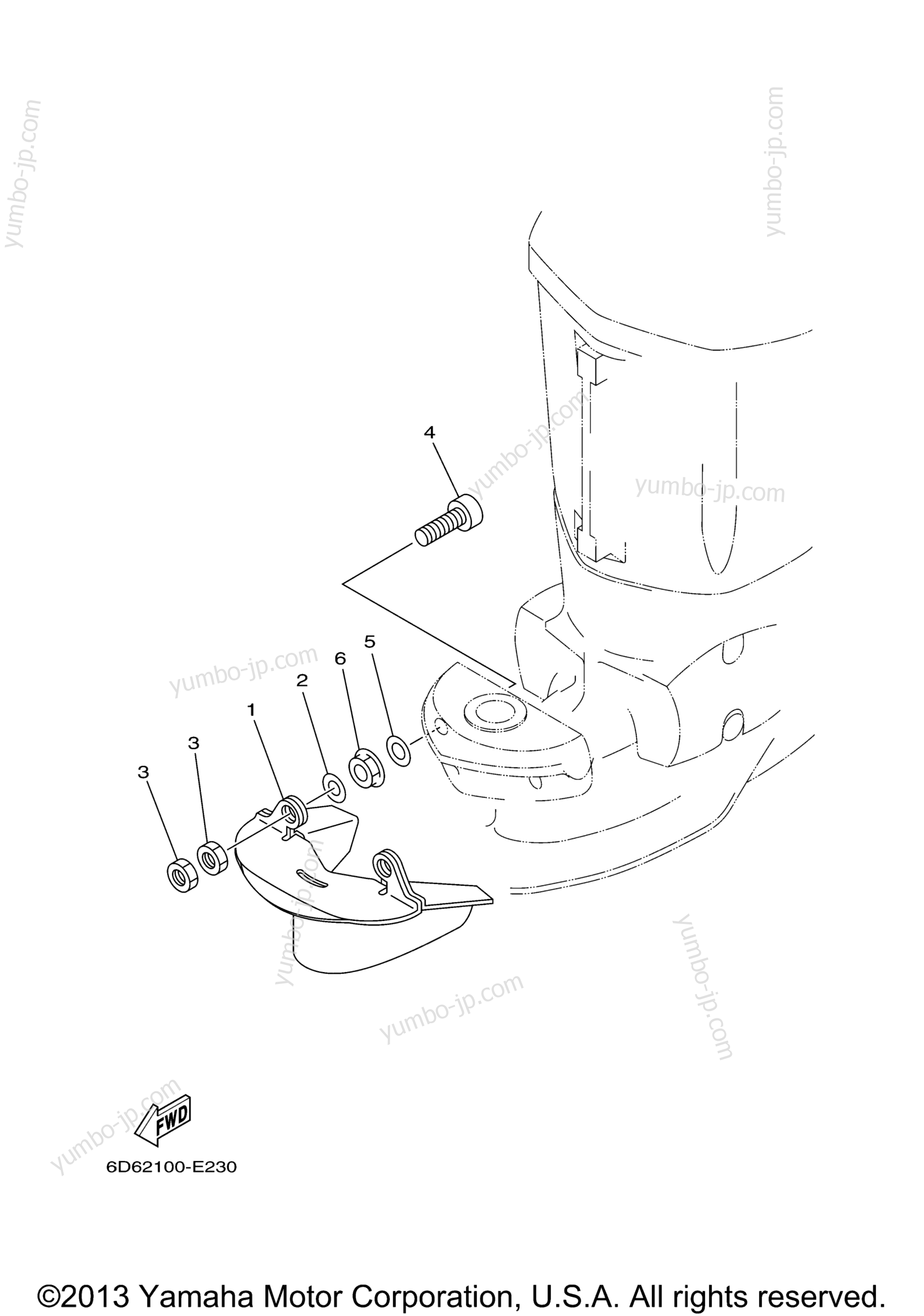 Optional Parts 1 для лодочных моторов YAMAHA F75TLR (0410) 2006 г.