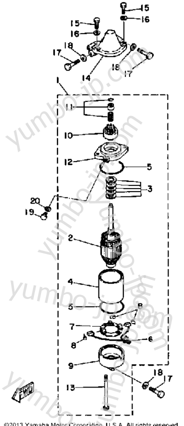 Electric Motor для лодочных моторов YAMAHA 115ETLF-JD 1989 г.