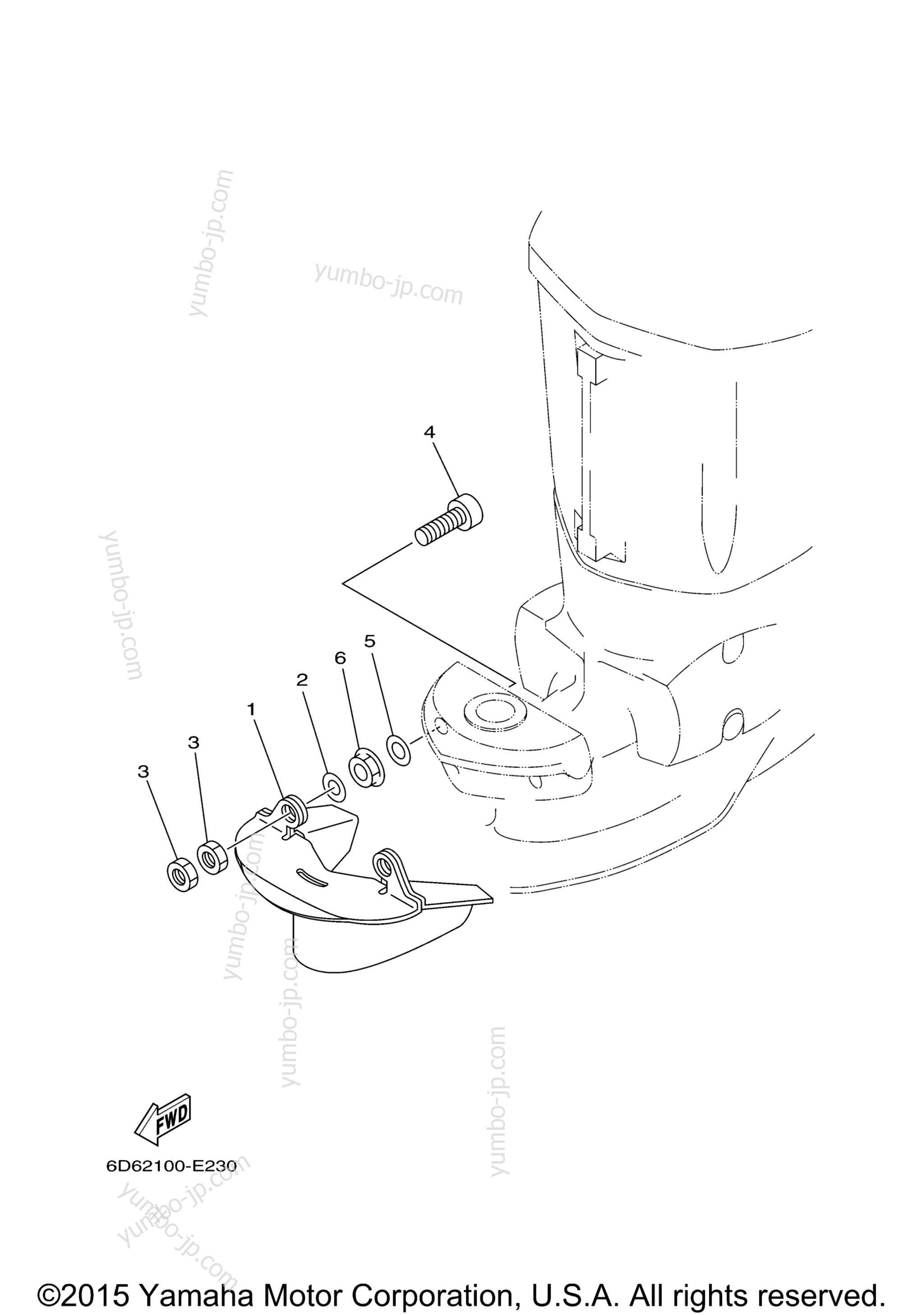 Optional Parts 1 для лодочных моторов YAMAHA F90TXR (0410) 2006 г.