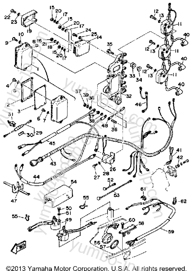 Electric Parts для лодочных моторов YAMAHA 90ETLG 1988 г.