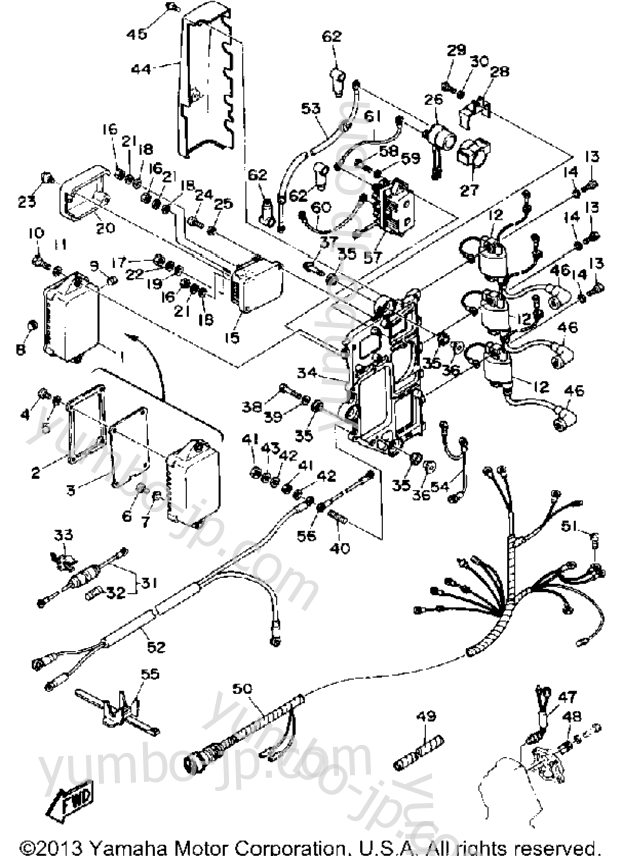 Electric Parts для лодочных моторов YAMAHA C85TLRQ 1992 г.