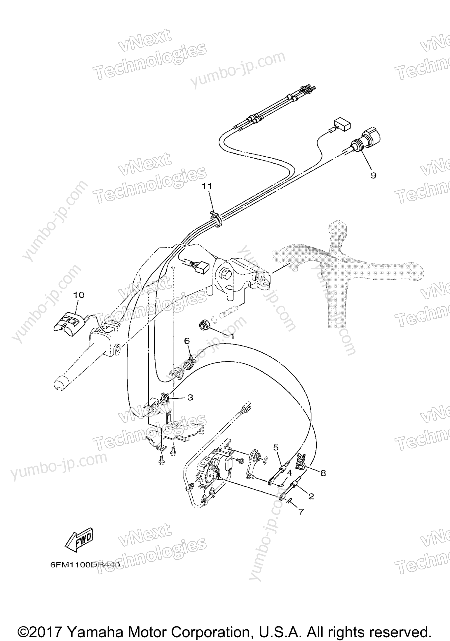 Optional Parts 6 for outboards YAMAHA F25LWHC (1216) 2006 year
