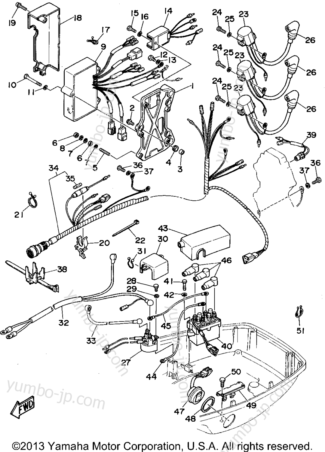 Electrical 1 для лодочных моторов YAMAHA P60TLHS 1994 г.