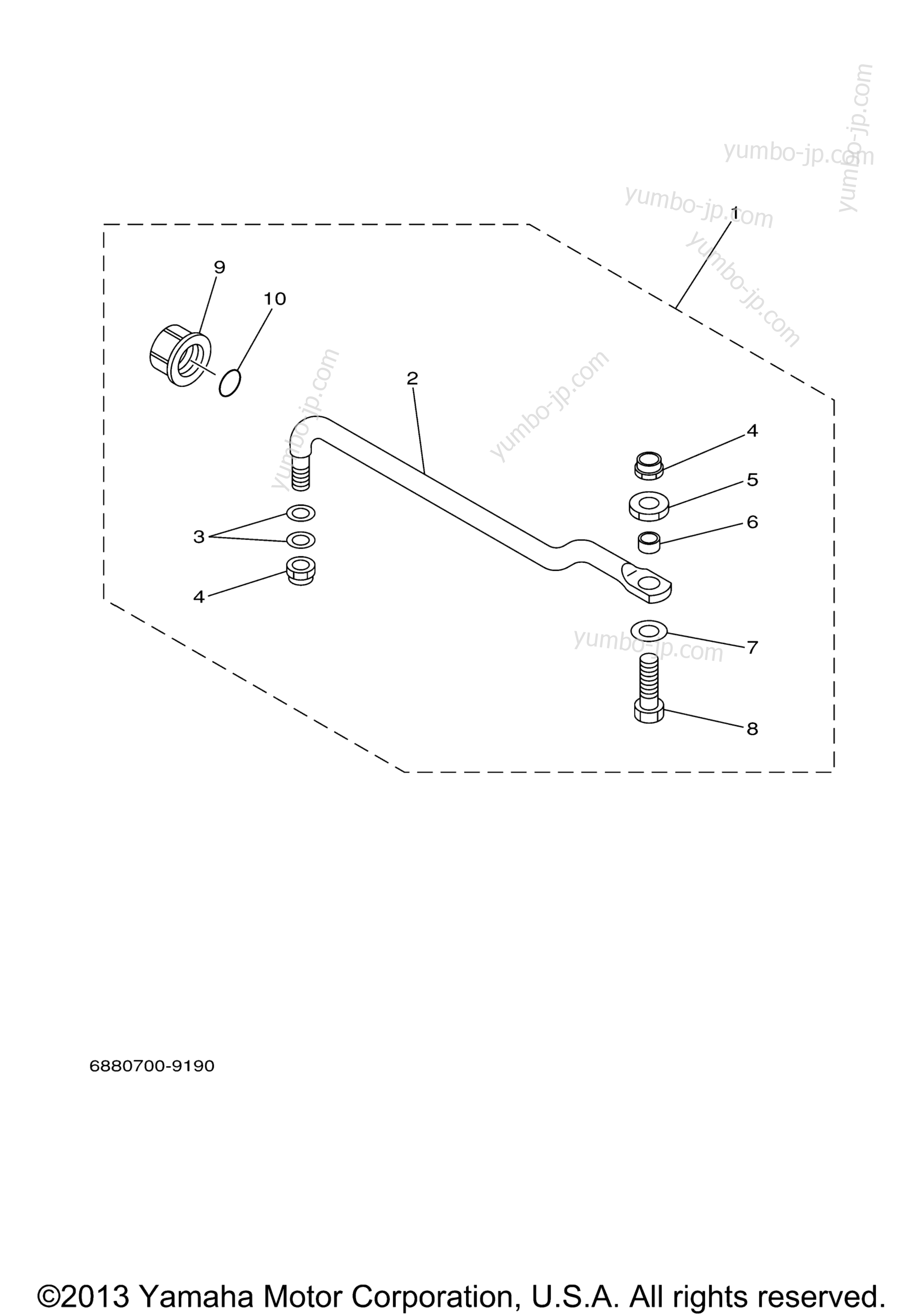 Steering Guide for outboards YAMAHA 90TLRC 2004 year