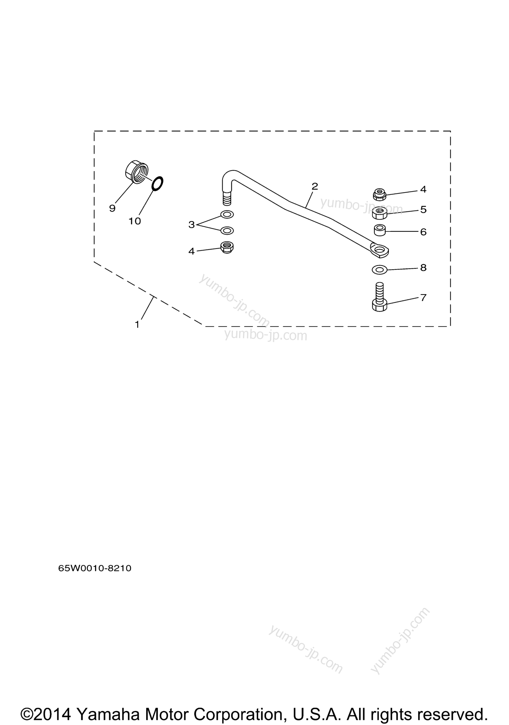 Steering Guide для лодочных моторов YAMAHA F50LHB (0114) 2006 г.