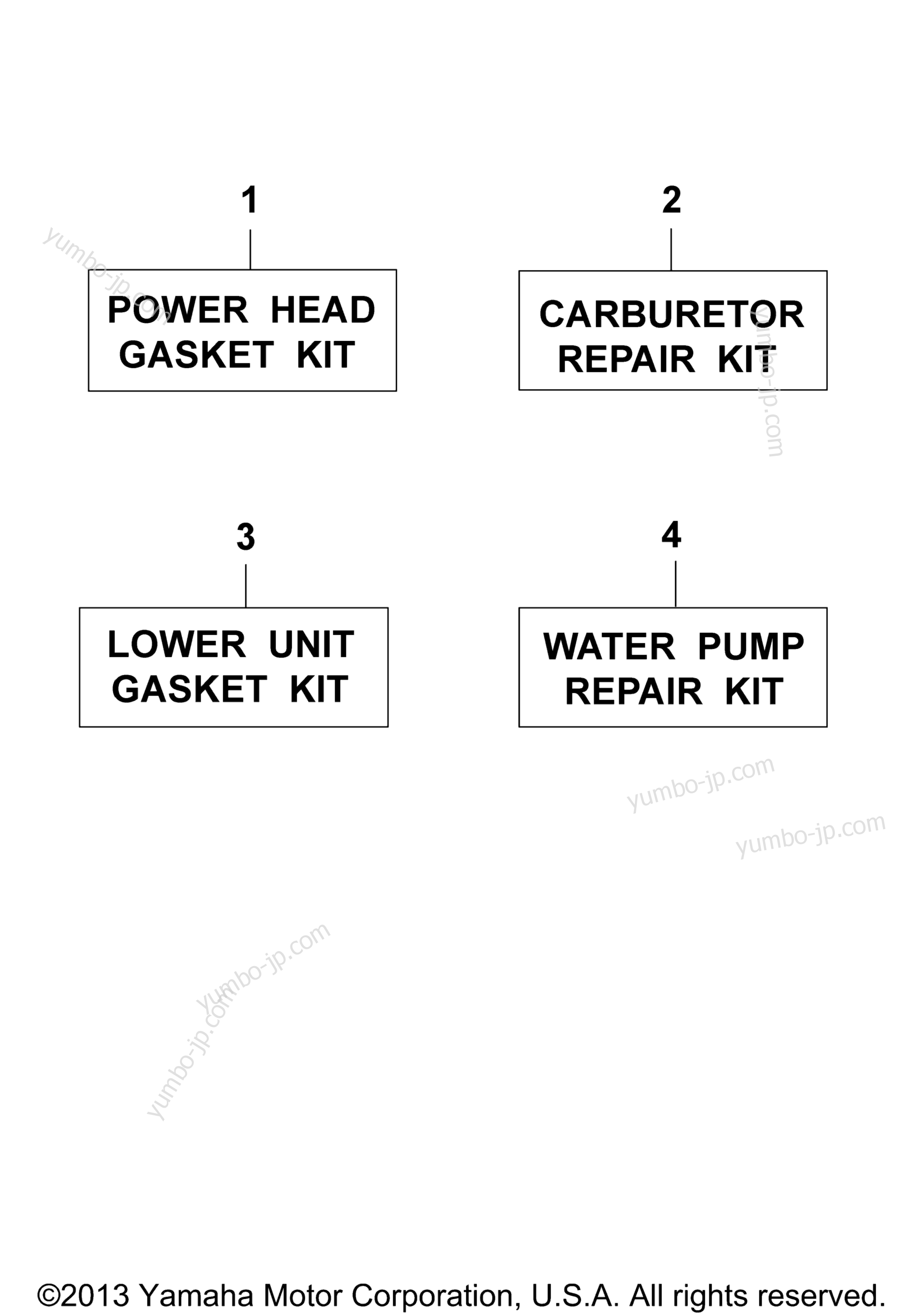 Repair Kit for outboards YAMAHA V6SPECIALL 1986 year