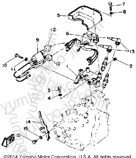 Electric Parts для лодочных моторов YAMAHA 9.9ESD 1990 г.