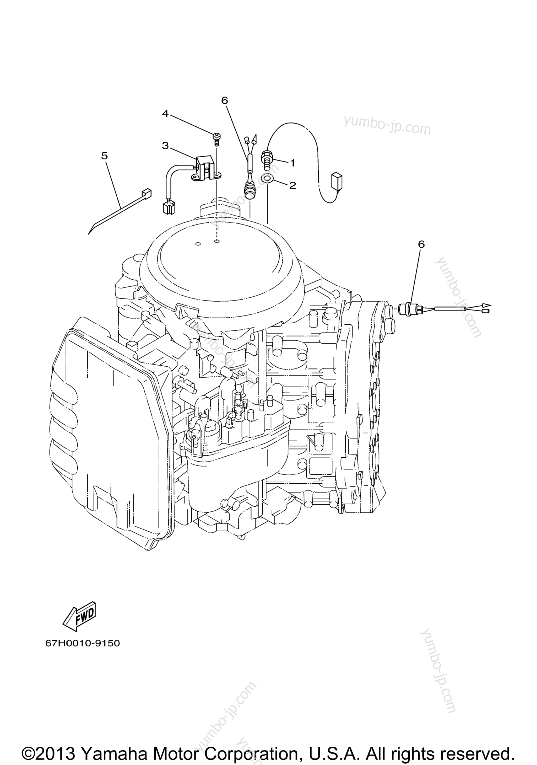 Electrical 4 для лодочных моторов YAMAHA DX150TLRB 2003 г.